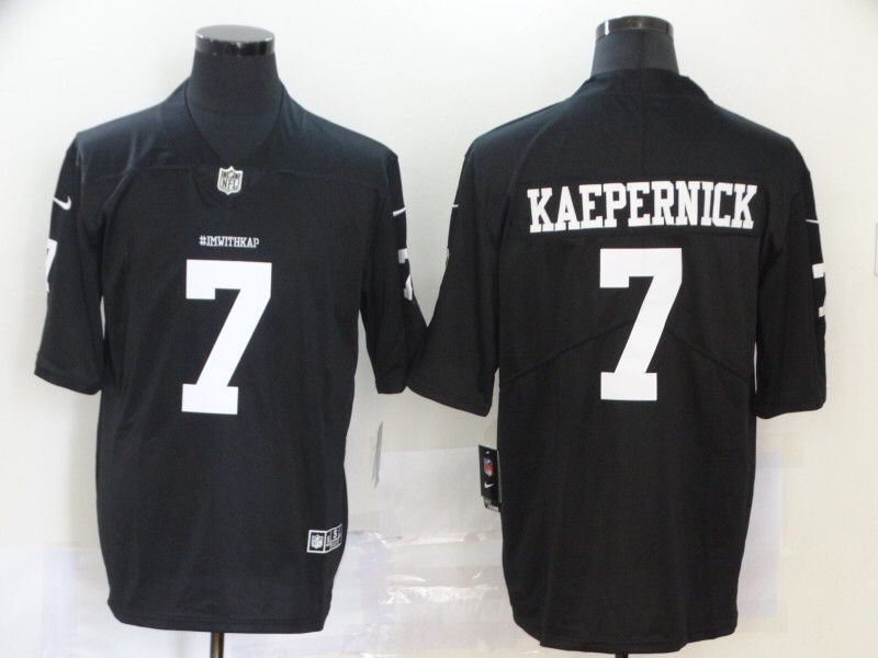 Men's San Francisco 49ers #7 Colin Kaepernick Jersey Black